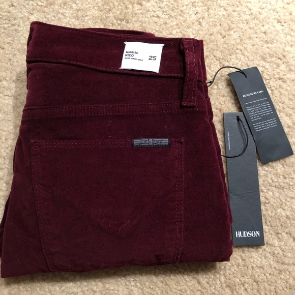 HUDSON Nico Velvet Midrise Skinny Jeans Sz 25 - Picture 6 of 6
